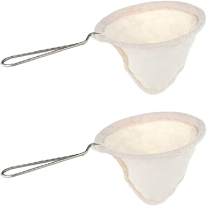 2 Pcs Flannel Cloth Coffee Filter Strainers Small Coffee Filter Sock Fabric Tea by Unknown