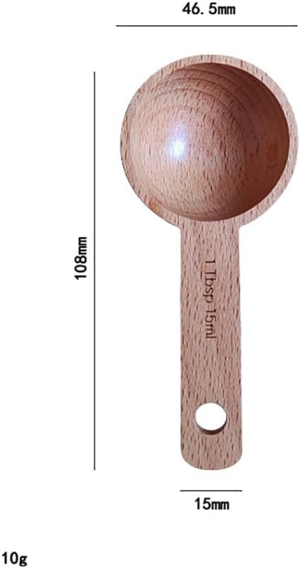 4 Pcs 15ml Wooden Canister Scoops Small Wood Coffee Measure Scoop Spoon Wooden - Image 3