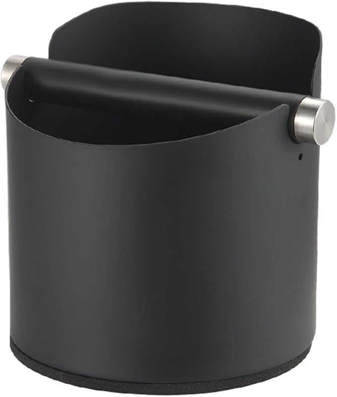 Small Round Stainless Steel Espresso Knock Box by Unknown