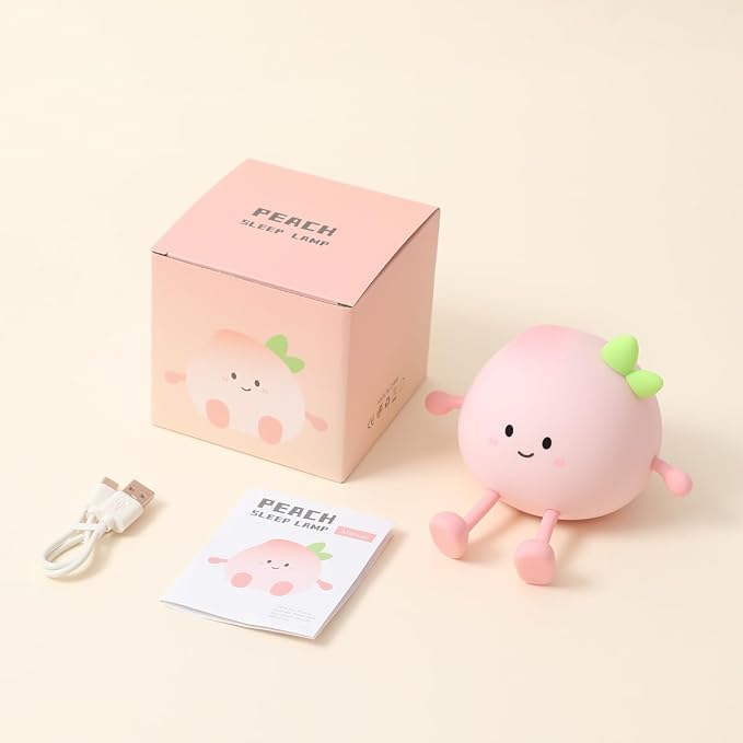 Peach Night Light for Adults Kids, Cute Silicone Dimmable Sleeping and - Image 8