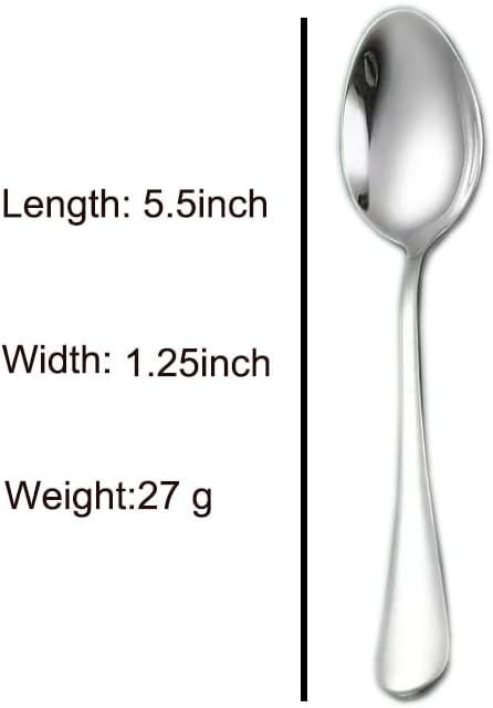 Wesdxc56 Demitasse Espresso Spoons, Mini Coffee Spoon, 5.5 Inches Stainless - Image 2