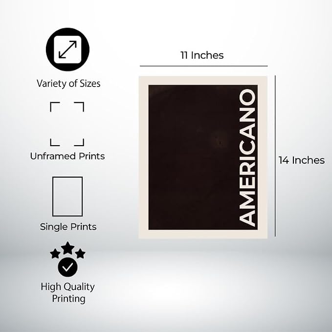 Lawrence Williams Designs Americano Coffee Poster - Image 2