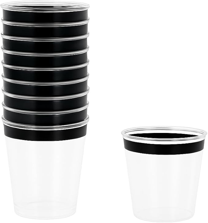 Mandala Crafts Disposable 1oz Plastic Mini Shot Glasses - Image 2
