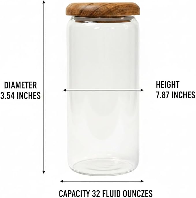 4-Pack 32 fl oz Wide Mouth Mason Jars - Image 5
