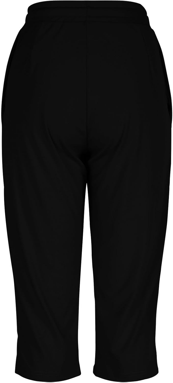 Capri Yoga Pants for Women Drawstring Elastic Waisted Trousers Summer Jogger - Image 5