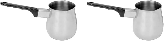 Black Easy-Grip Handle, Turkish Coffee Decanter, Stainless Steel by GiftsPlaza