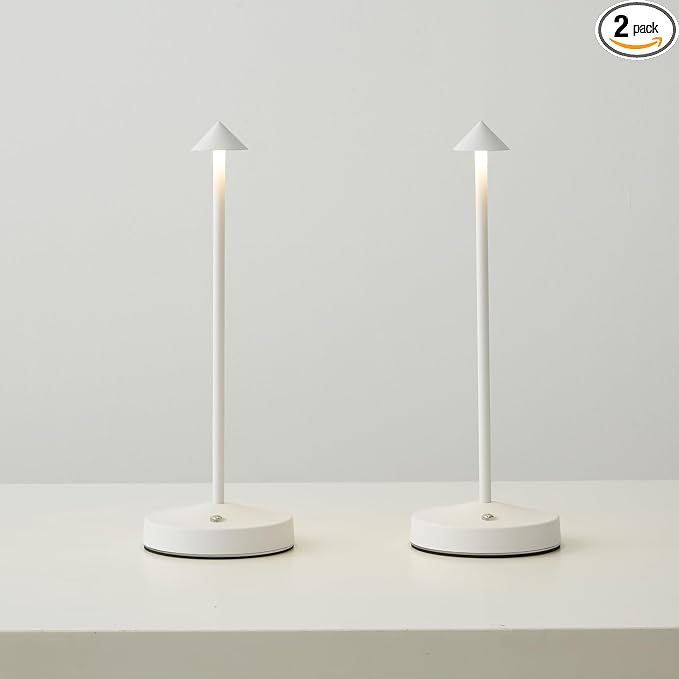 2 PACK Cordless Lamps, Battery Rechargeable Table Lamp, Portable Lamps by eypid