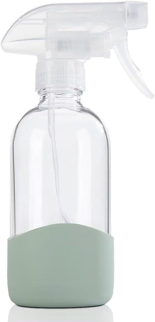 HOMBYS 8 Oz Empty Clear Glass Spray Bottles by HOMBYS