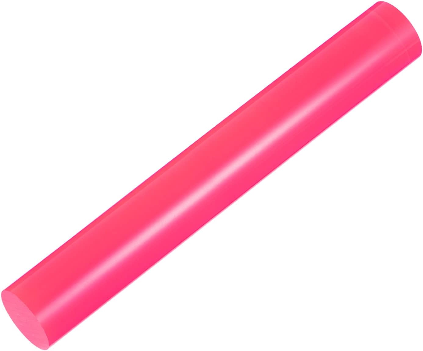 HARFINGTON Acrylic Clay Roller 7.28 Inch x 1 Inch Solid Non-Stick Plastic Round Tube Roller Polymer Clay Rod Fondant Rolling Pin for Shaping, Sculpting, Modeling DIY Crafts, Rose Red