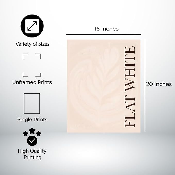 Lawrence Williams Designs Flat White Coffee Poster - Image 2