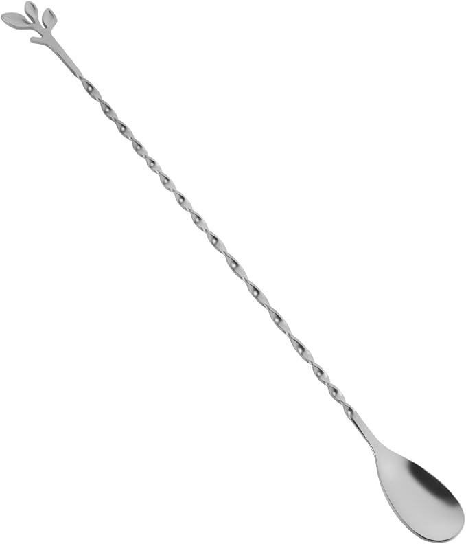 AnSaw Silver 12-Inch Stainless Steel Cocktail Spoon by AnSaw