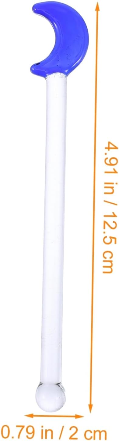 ABOOFAN 5pcs Reusable Cocktail Drink Stirrers Moon Pattern Sticks - Image 2