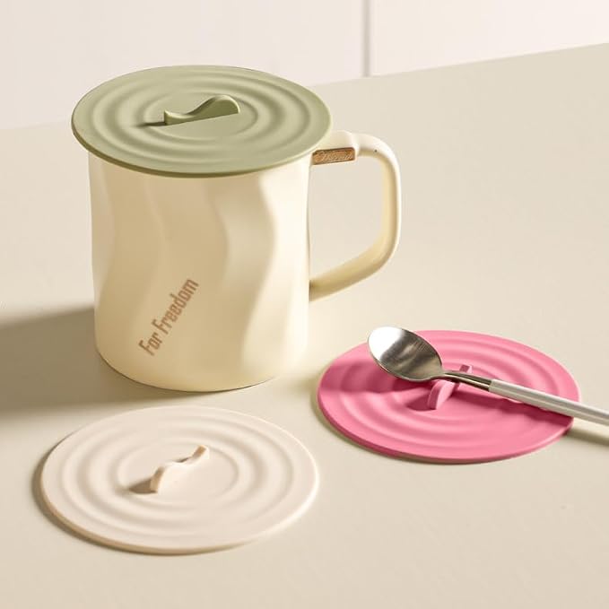 3pcs Silicone Cup Covers Mug Lid Outdoor Drink Cover Cups Dust Cover Hot Cup - Image 5