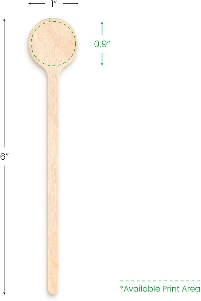 6" Custom Wooden Drink Stirrer – Personalized Swizzle Sticks - Image 2
