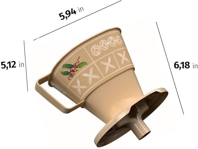 Coffee Filter Holder Beige | Reusable Pour Over Dripper | BPA Free Countertop - Image 5