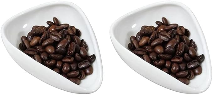2pcs Ceramic Coffee Scoops Coffee Bean Weighing Bowls Coffee Powder Spoon by Mozacona
