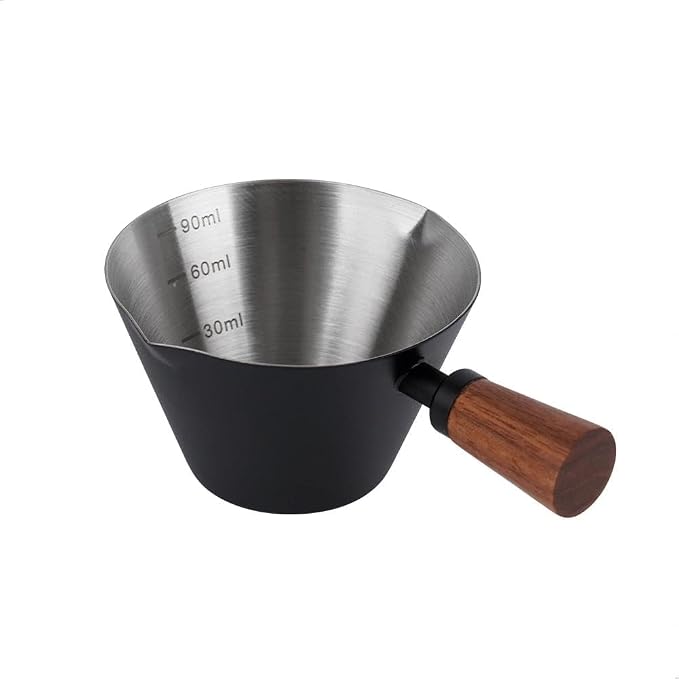 watchget Stainless Steel Espresso Cups, Double Spout & Dual Scale Measuring Cup by watchget