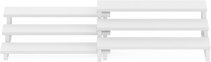 Furinno Ravel Expandable Kitchen Countertop Organizer Set of 2, 3-Tier White - Image 6