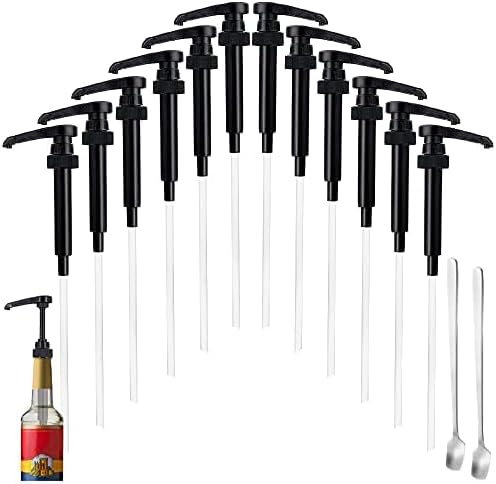 12 Packs Black Coffee Syrup Pump Dispenser, Compatible by DupakSYS