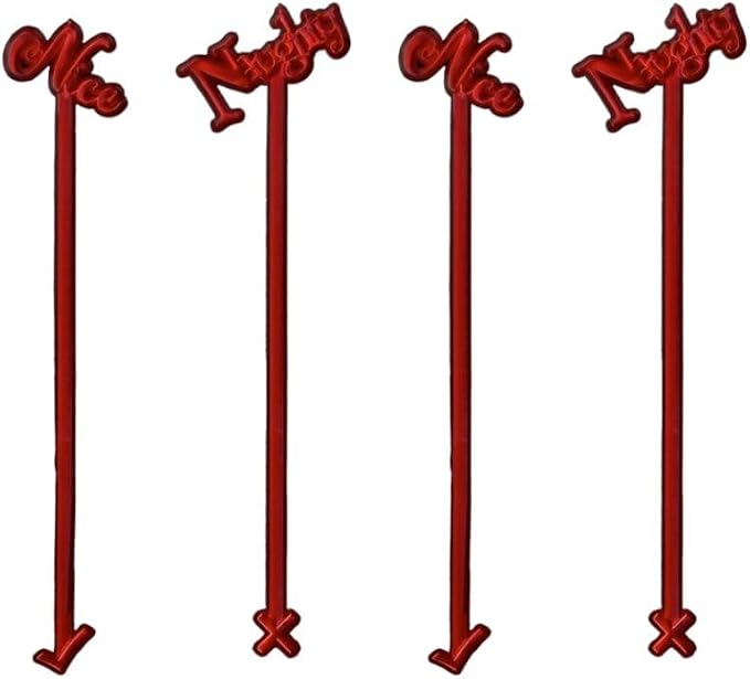 Coffee and Cocktail Stirrers, Reusable Plastic Stirrer Sticks, 24 Red Naughty & by RoyerCorporation