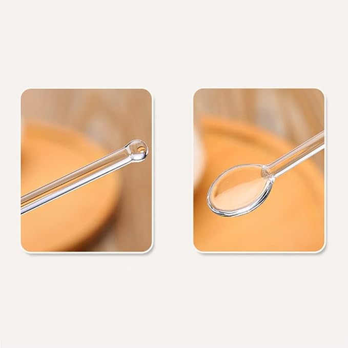 2 Pcs Clear Glass Drink and Dessert Spoons - Image 3