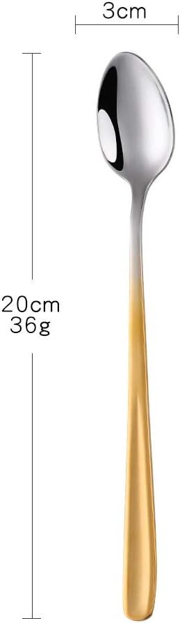 Buyer Star Long Handle Iced Tea Spoons, 8 inch 18/10 Heavy Duty Coffee Spoon - Image 2