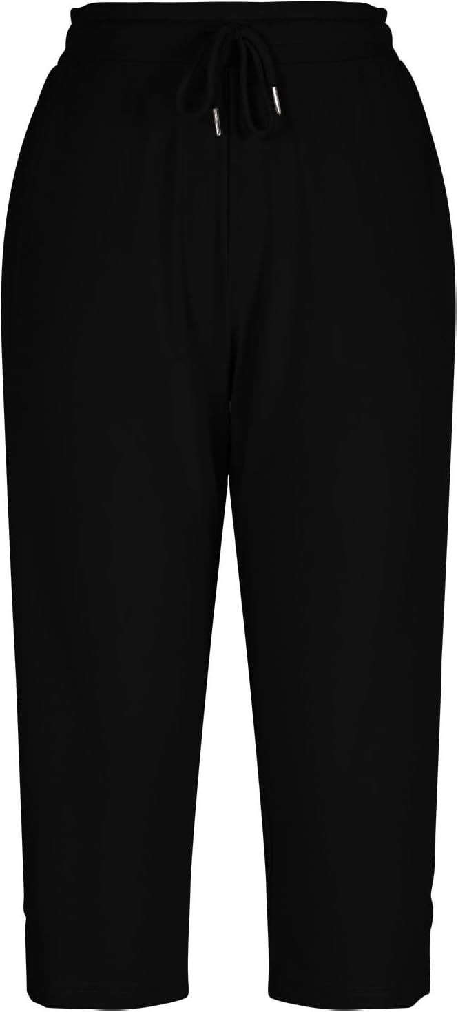 Capri Yoga Pants for Women Drawstring Elastic Waisted Trousers Summer Jogger - Image 6