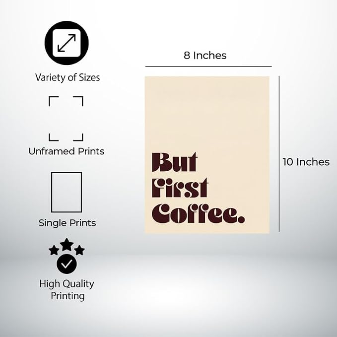 Lawrence Williams Designs But First Coffee Poster - Image 2