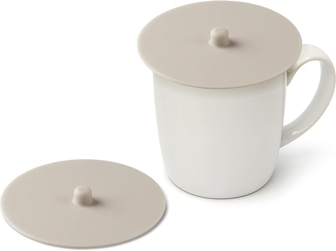 Carrotez 2 Pack Silicone Cup Cover Lids, 4.3 Inch Mug Covers, Reusable Silicone by Carrotez