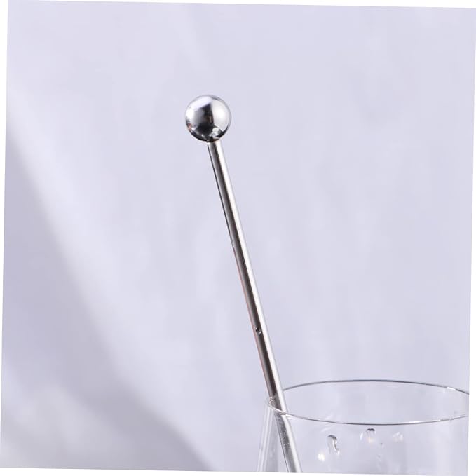 Luxshiny 10pcs Stainless Steel Cocktail Mixing Stirrers Drinks Coffee and - Image 5