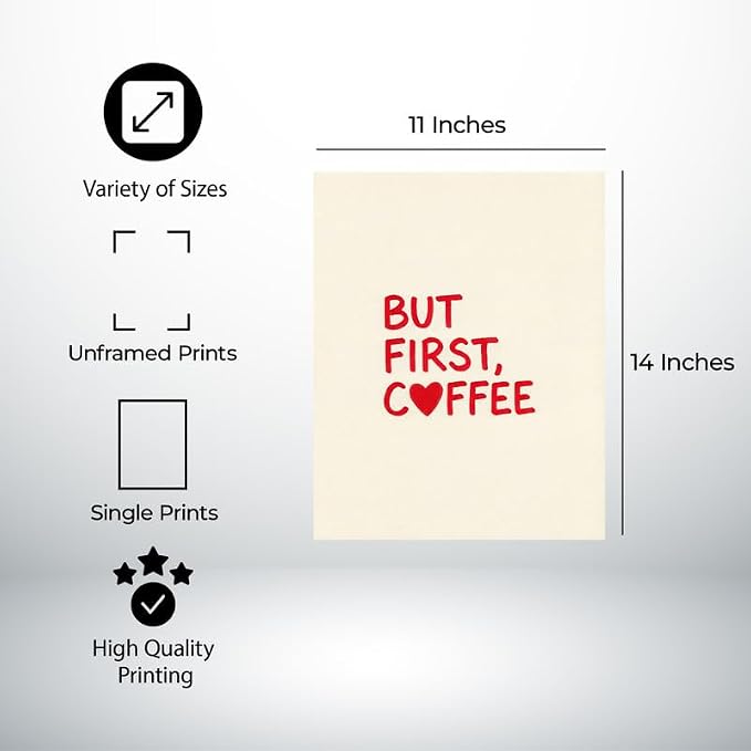 Lawrence Williams Designs But First Coffee Poster - Image 2