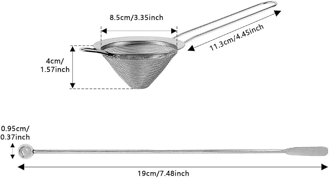 Cocktail Strainer Set, 2 Pack Stainless Steel Fine Mesh Bar Strainers - Image 8