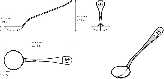 Rattleware Rounded 5.74” Silver-Plated Cupping Spoon – Deeper Bowl, Sleek - Image 2