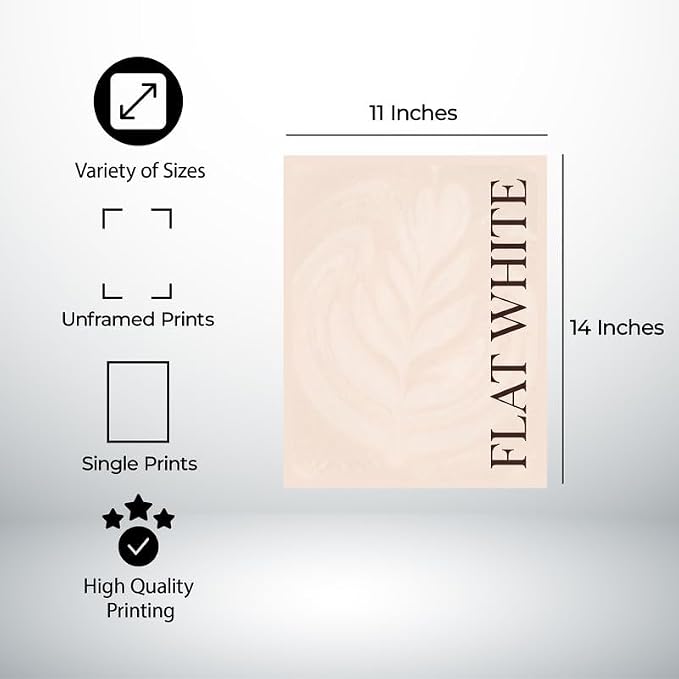 Lawrence Williams Designs Flat White Coffee Poster - Image 2
