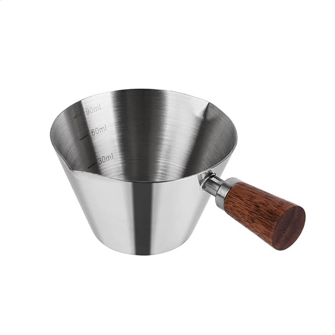watchget Stainless Steel Espresso Cups, Double Spout & Dual Scale Measuring Cup by watchget