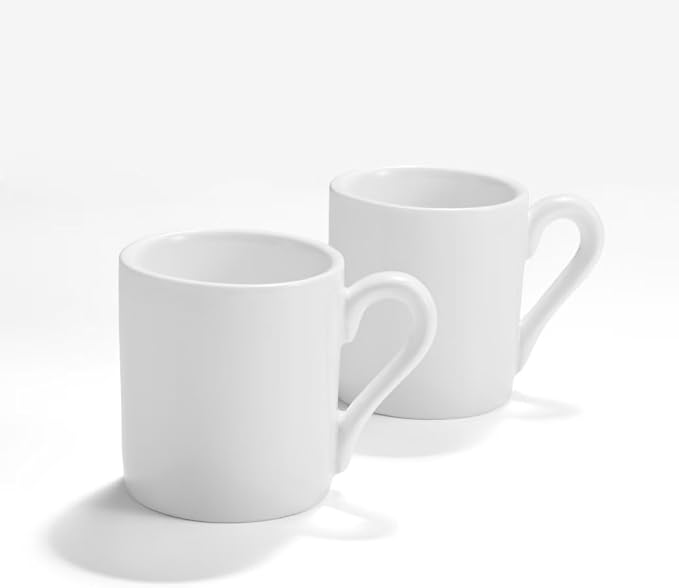 Pure White Ceramic Espresso Cup, set of two - Image 8