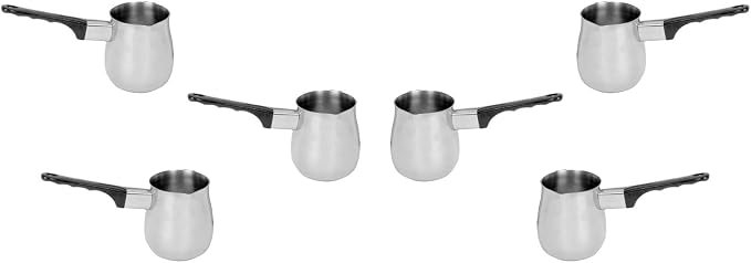 Black Easy-Grip Handle, Turkish Coffee Decanter, Stainless Steel by GiftsPlaza