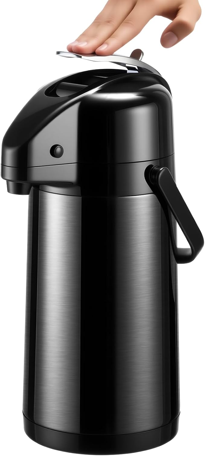 Upgraded Airpot Coffee Carafe - 84oz/2.5L Coffee Carafe by Ratrabas