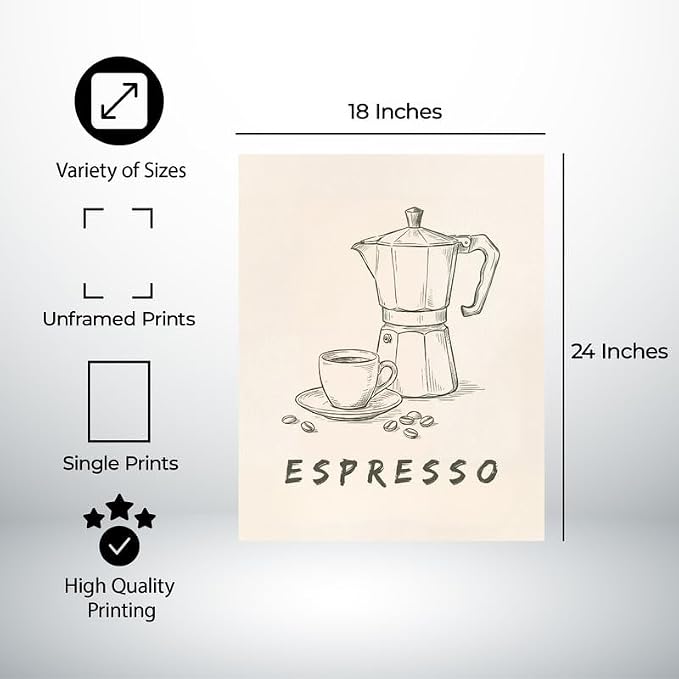 Lawrence Williams Designs Espresso Coffee Poster - Image 2