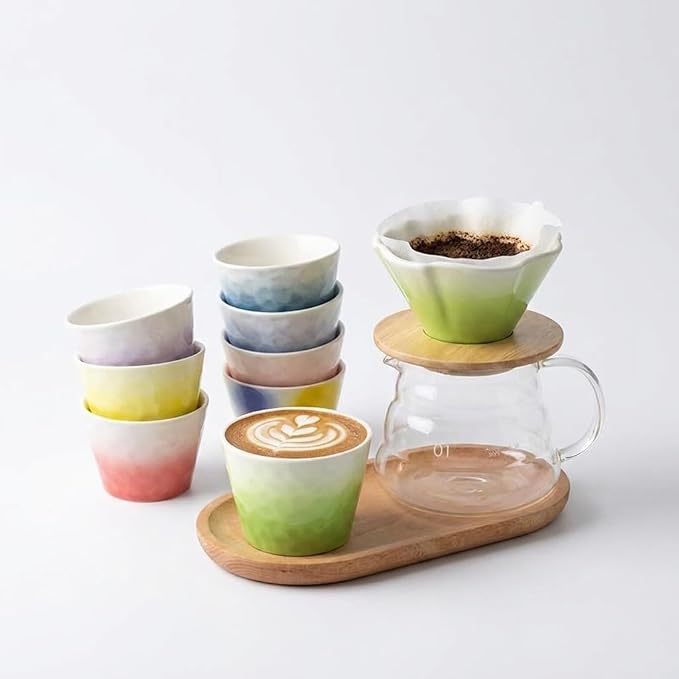 Underglaze Gradient Color Ceramic Cup | 180ml Coffee Tasting Cup | Sensory - Image 3