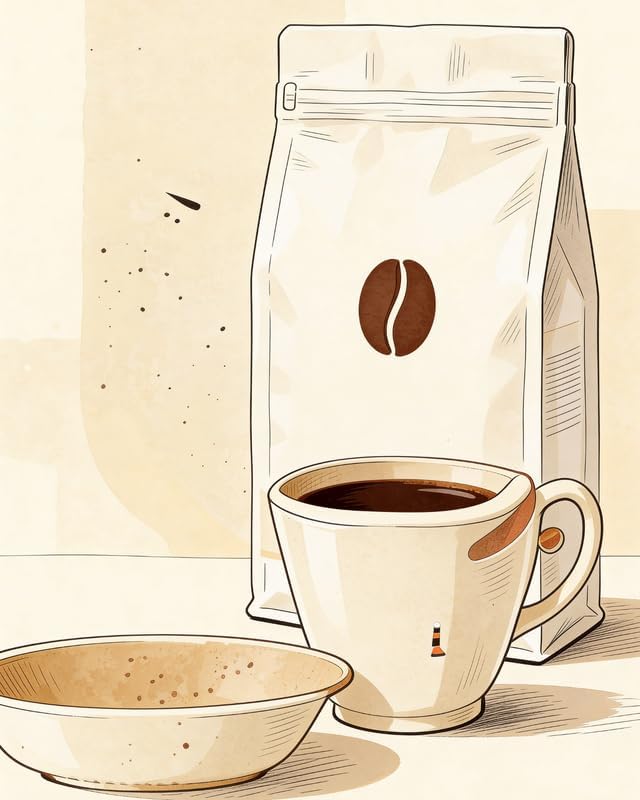 Lawrence Williams Designs Coffee Cup and Beans Poster by LawrenceWilliamsDesigns