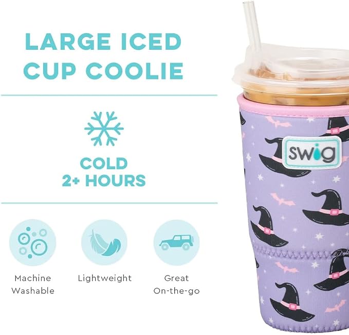 Swig Life Large Iced Cup Coolie, Halloween Standard 22oz Iced Coffee Cup - Image 4