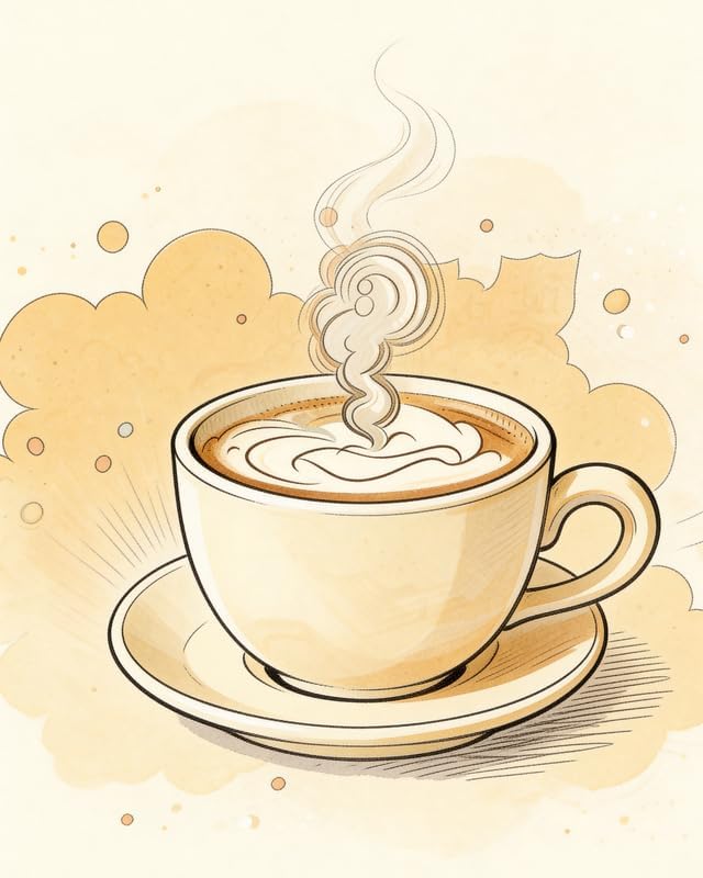 Lawrence Williams Designs Coffee Cup Steam Poster by LawrenceWilliamsDesigns