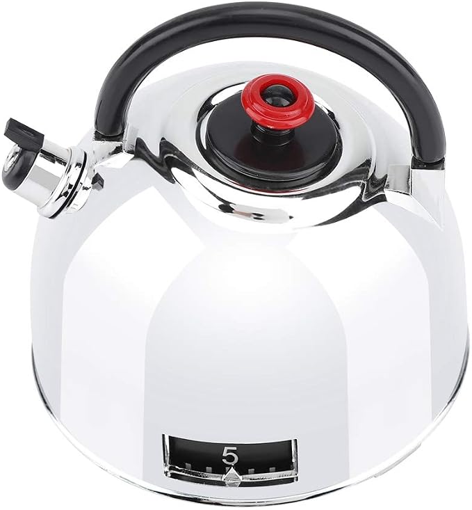 Teapot Shaped Stainless Steel Mechanical Kitchen Timer - Image 3