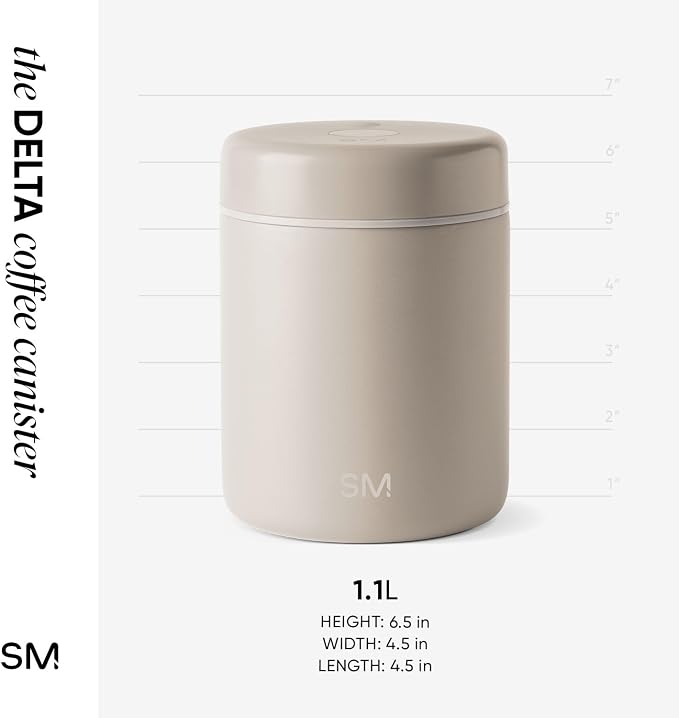 Simple Modern Delta Coffee Canister | Airtight Vacuum Seal - Image 5
