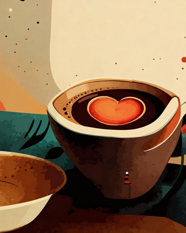 Lawrence Williams Designs Heart Coffee Poster by LawrenceWilliamsDesigns