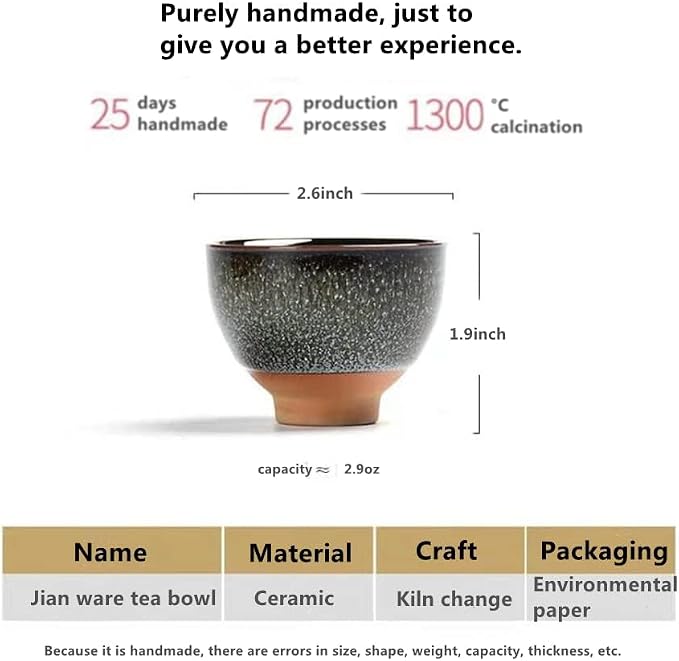 Better-Love 6PCS Handmade Ceramic Espresso/Tea/Sake Cup Gift Set - Image 5