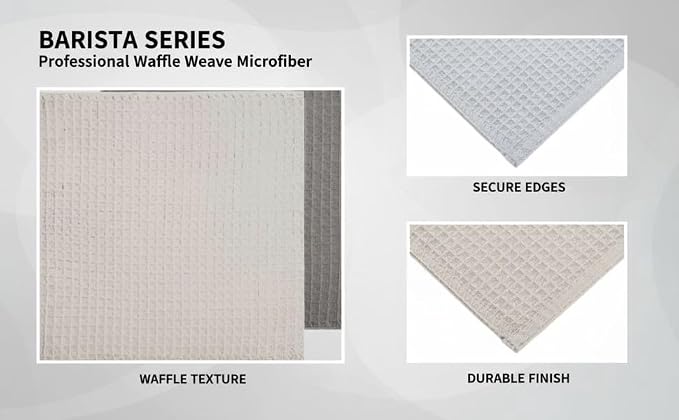 4 Pcs Waffle Weave Microfiber Coffee Machine Cloths, 11.8 in / 30 cm - Image 5