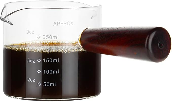 250ML/8.5OZ Measuring Cup Espresso Shot Glasses Double Spouts Large Coffee Cup by BCnmviku