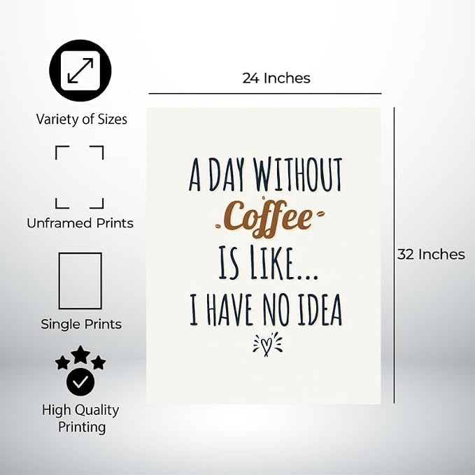 Lawrence Williams Designs A Day Without Coffee Poster - Image 2